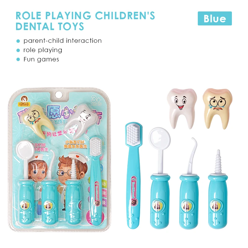 6pcs Dentist Gifts Kids Children Earlier Education Brushing Tooth Toy Teeth Brush Teaching Model Demo Teeth Study Model