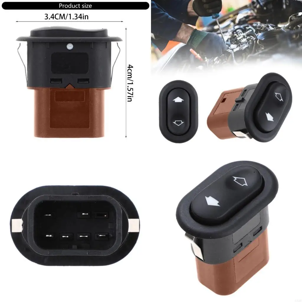 6XDF Vehicle Electric Power Control Window Height Adjuster Glass Push Button Elevator Regulator 93BG14529AA Smooth Operation