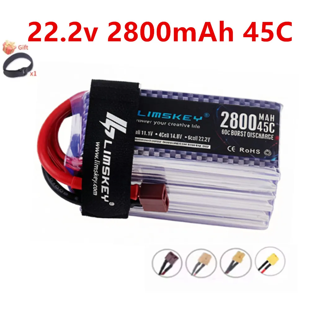 6S Power Battery 22.2V 2800mah 45C Lipo Battery Softcase with XT60 Deans T Plug For RC Electric Toys Helicopter Drone Car Parts