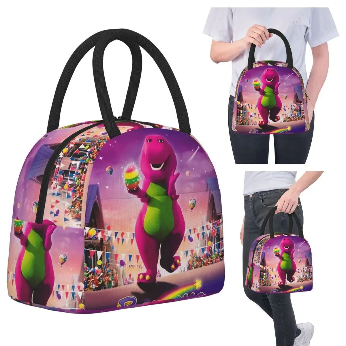 

Изолированная сумка для обеда Barney Great Adventure для детей, школьный холодильник, термосумка для еды, портативные коробки для завтрака, контейнер