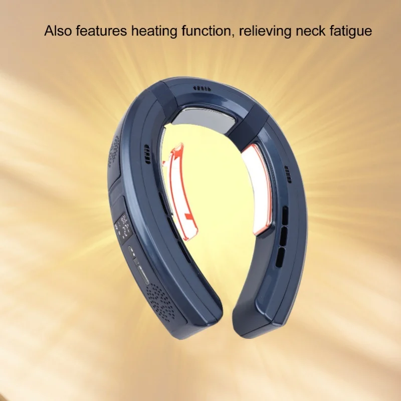 

Neck Fan Heating Cooling Dual Use Bladeless Adjustable Wind Speed LED Display Wearable Personal Fan For Indoor Outdoor