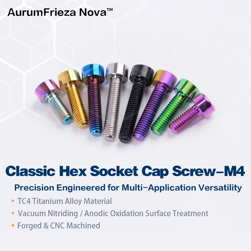 

M4 Hex Socket Cap Screw 6-30mm | 900MPa Strength & 45% Lighter | for Home/Auto/Motorcycle | Corrosion Proof