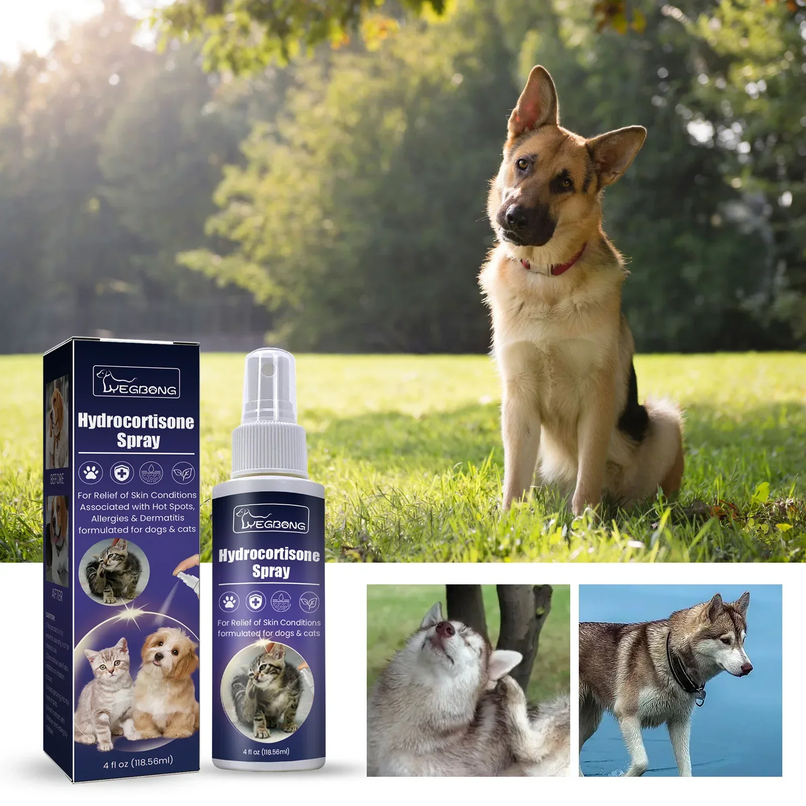 Pet Anti-itch Spray Mite Mite Insect Repellent Cleaning And Soothing Skin For Cats And Dogs