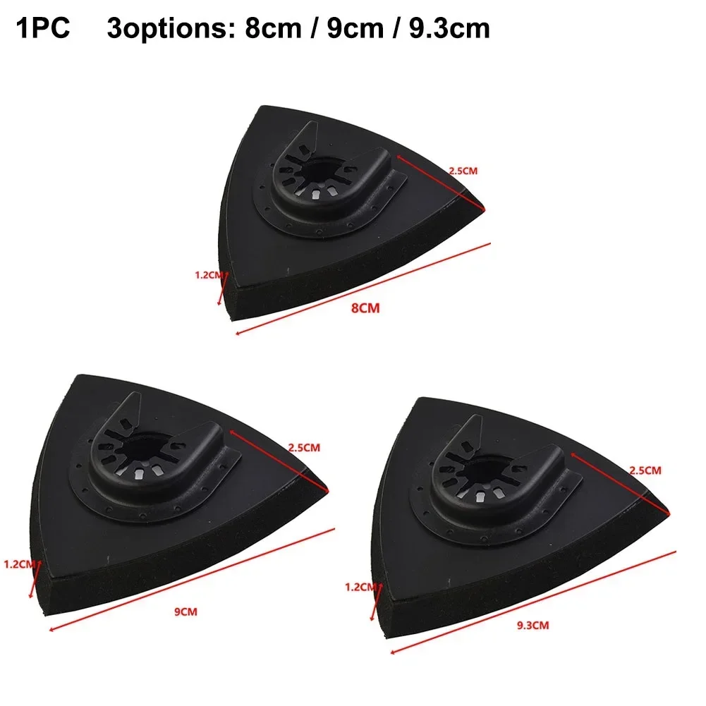 Almohadilla de lijado Triangular para herramientas oscilantes, liberación rápida de 80mm/90mm/93mm para accesorios de lijado multiherramienta, lijado Triangular
