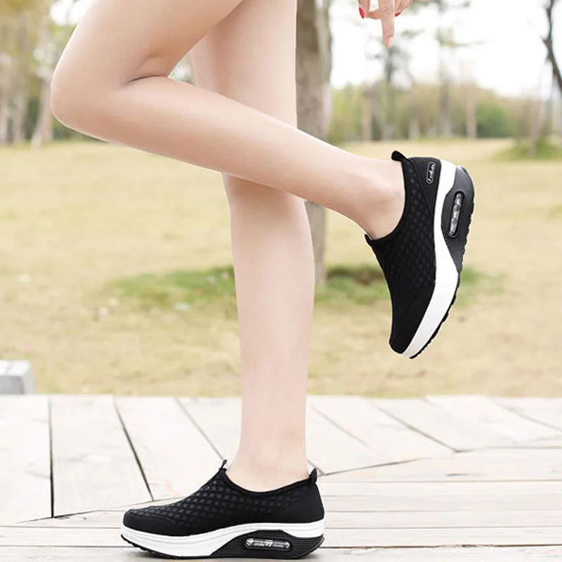 BeckyWalk Summer Mesh Women Shoes Platform Loafers Autumn Slip On Breathable Women Casual Flats zapatos mujer Size 35-42 WSH2925