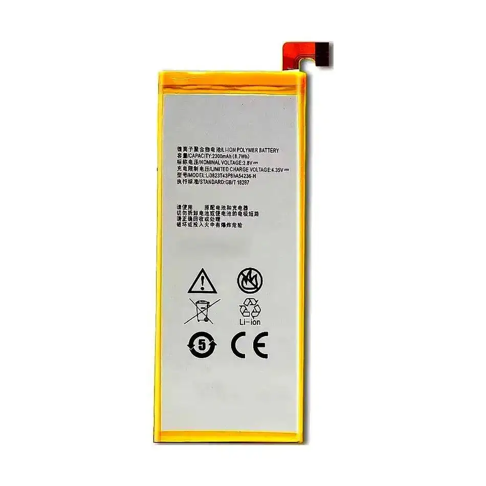 بطارية الهاتف المحمول Li3823t43p6ha54236-H 2300Mah لـ Zte Nubia Z7 Mini NX507J Blade S6 Q5-T T630 Q5-C G717C G718C