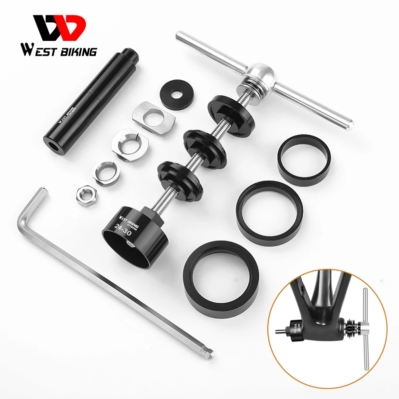 

WEST BIKING Bicycle Bottom Bracket Bearing Remove Install Tool Road Bike BB Press Fit 24mm 30mm BB86 BB30 BB92 PF30 Repair Kit