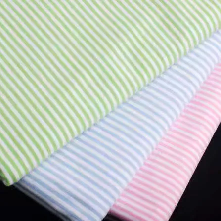 wide 2mm stripe 100% cotton knitting elastic fabric DIY sewing clothing cloth 165cm wide 100% tissu hometextile tela sewing