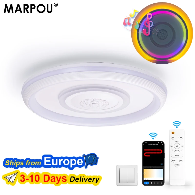 Plafoniere a LED RGB con telecomando Lampada musicale intelligente di alta qualità di grandi dimensioni Dimmerabile controllata da APP Soggiorno camera da letto