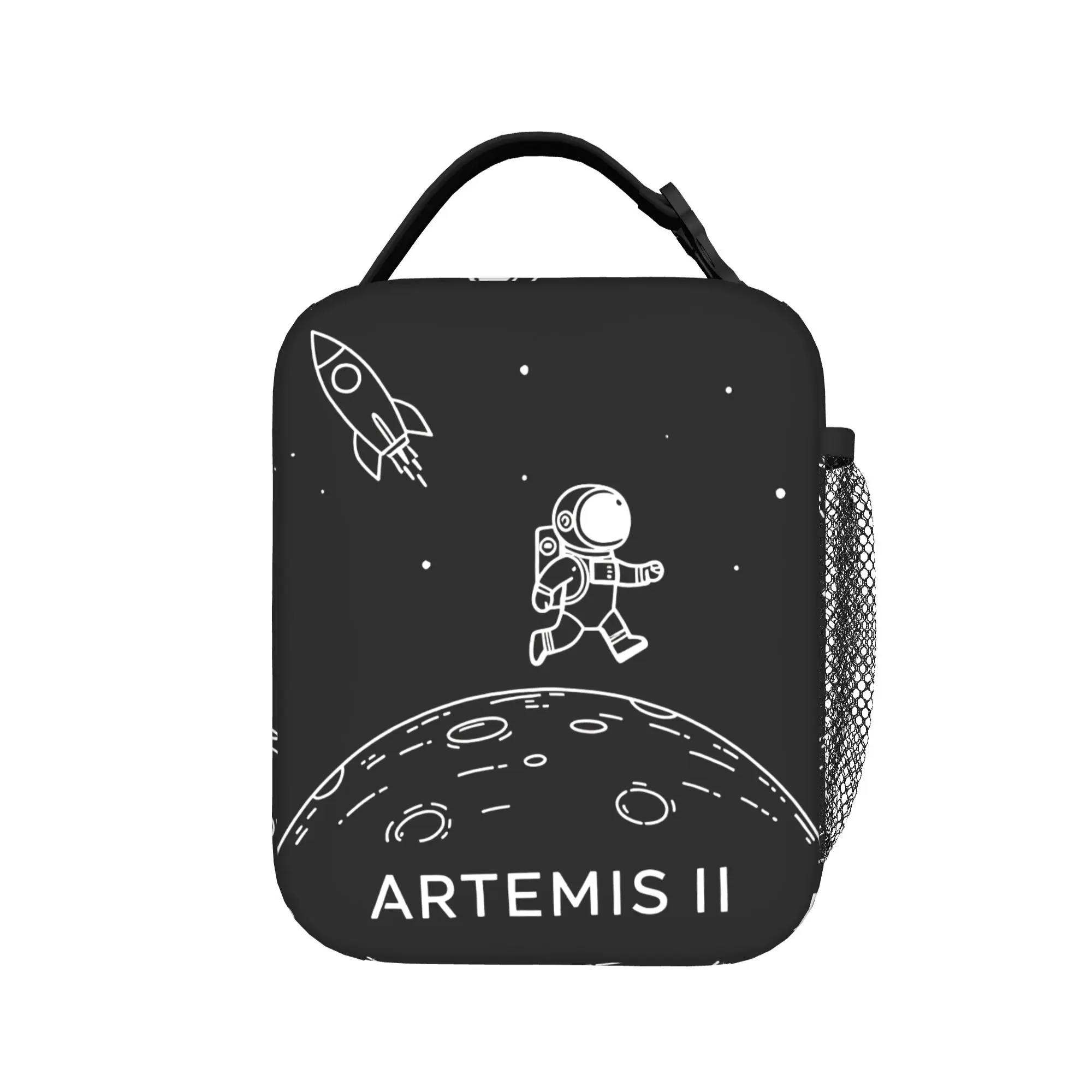 

Сумка для обеда Artemis II Moon Mission, портативный ланч-бокс, мужская офисная сумка-холодильник с принтом, термосумка-тоут из оксфордской ткани Kawaii