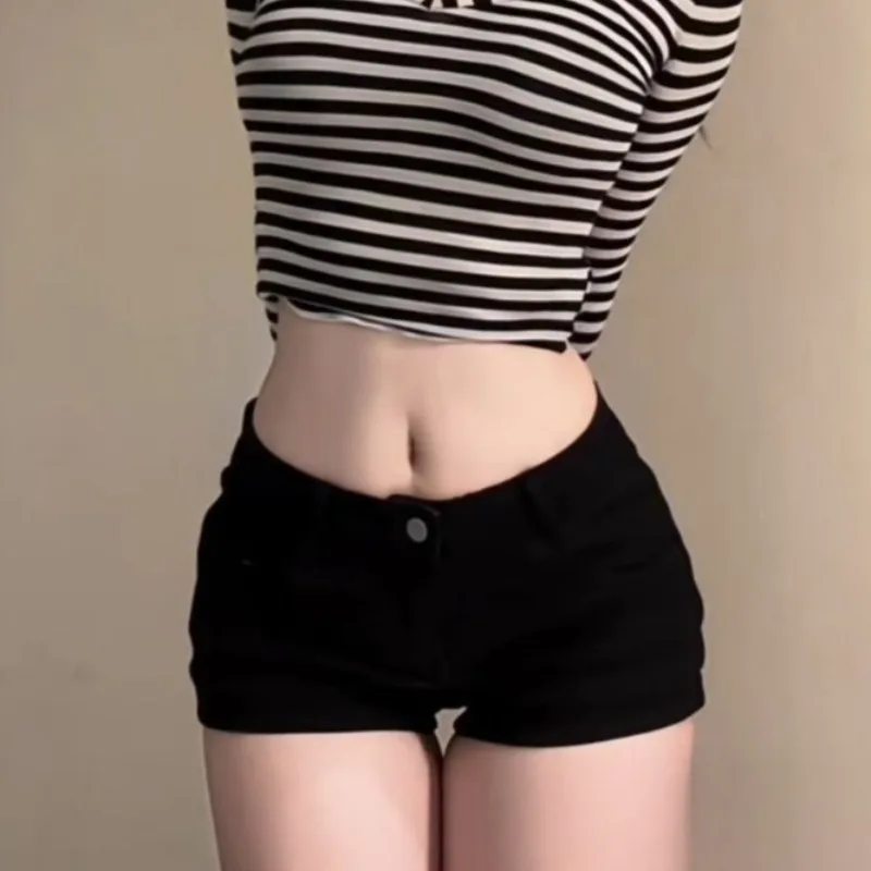 

Женские шорты в корейском стиле, летние, облегающие, однотонные, сексуальные, для клуба, универсальные, с карманами, популярные, джинсовые, шикарные
