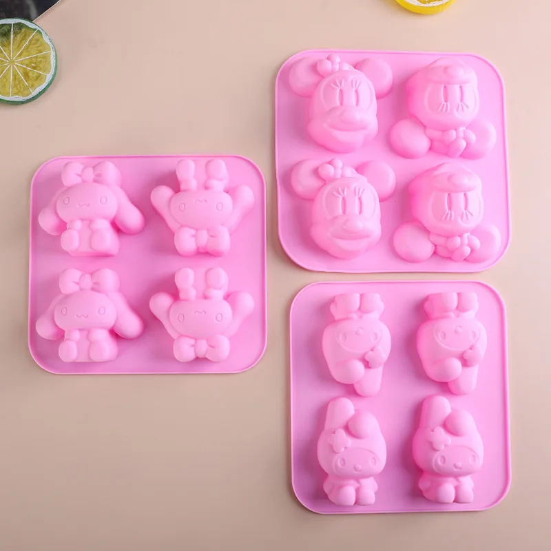 

Sanrio Food Grade Silicone Mold My Melody Cinnamoroll Summer Diy Ice Chocolate Cake Baking Shape Fixation Tool Heat-Resistant