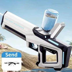 Wireless Dual Electric Automatic Water Gun Large Capacity 8m Range Electric Burst Mode Summer Beach Outdoor Fun Kids Toys