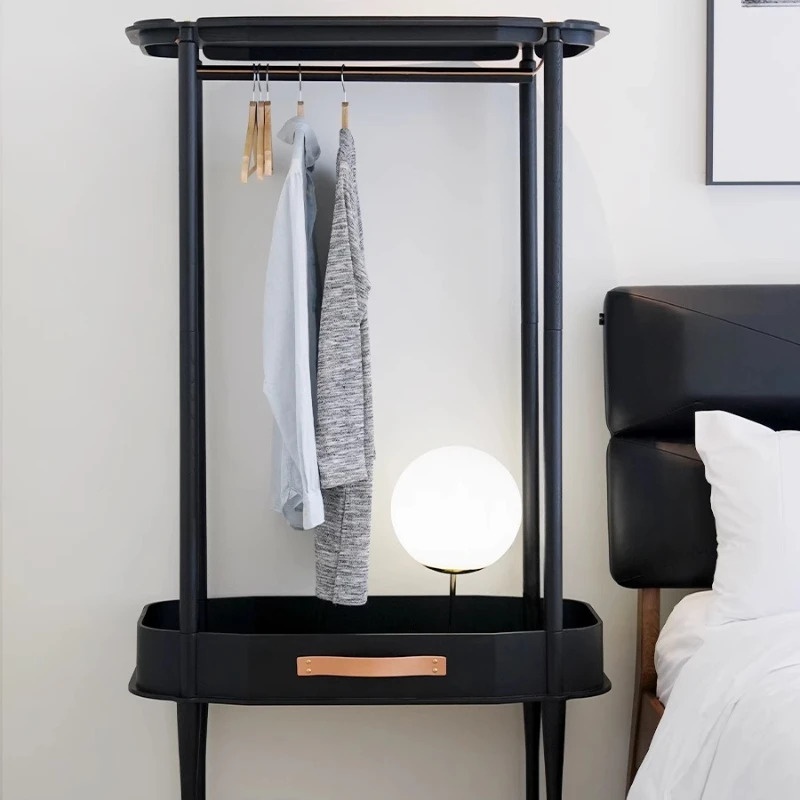 

Walking wardrobe household bedroom new coat rack, small apartment solid wood simple storage artifact multi-purpose rack