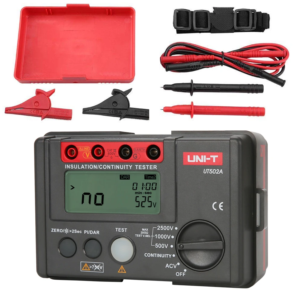

UNI-T UT501A Insulation Resistance Tester 1000V Megohmmeter Ohmmeter Professional Digital Ohmmeter Electrical Megohmmeter