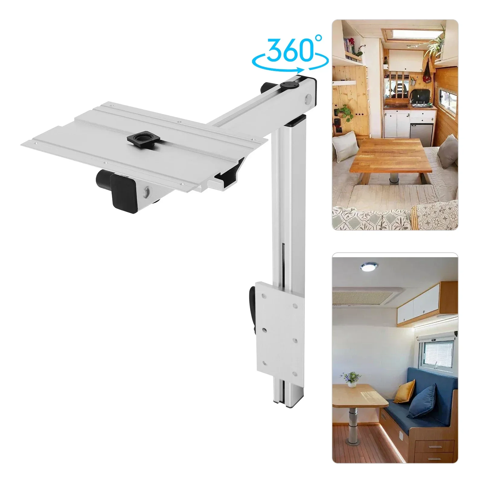 

Aluminum Alloy Detachable Table Legs, 360° Rotatable RV Table Legs,Height-Adjustable Rotating Table Legs,for RVs,Easy to Install