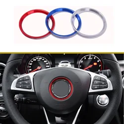 Car Steering Wheel Center Emblem Decoration Rings Stickers Cover for Mercedes Benz GLE CLA GLA W213 W246 W205 C117