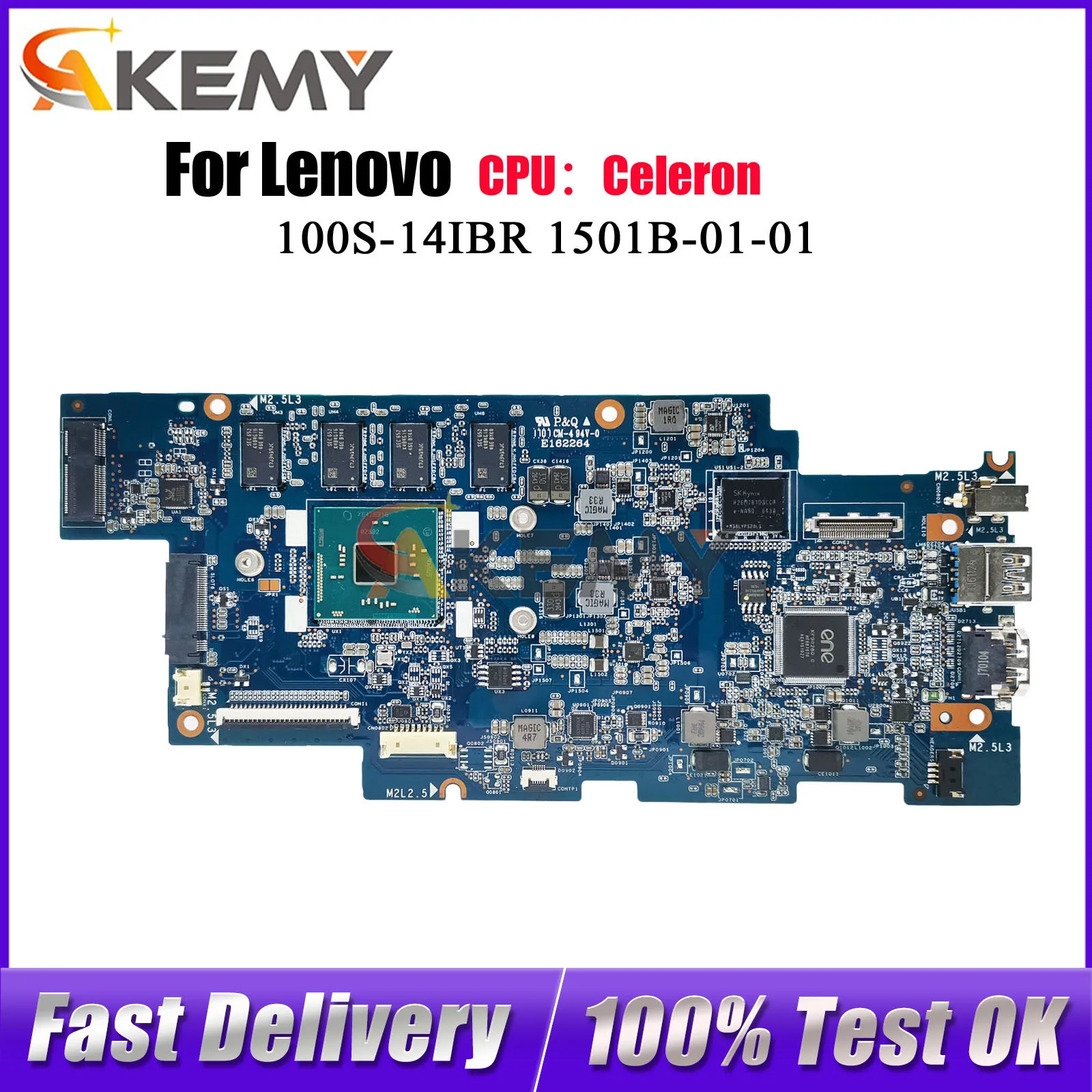 

Материнская плата для ноутбука Lenovo Ideapad 100S-14IBR 100S-14IBR с процессором 2 ГБ 4 ГБ ОЗУ N3050 N3060, 100% полностью протестирована