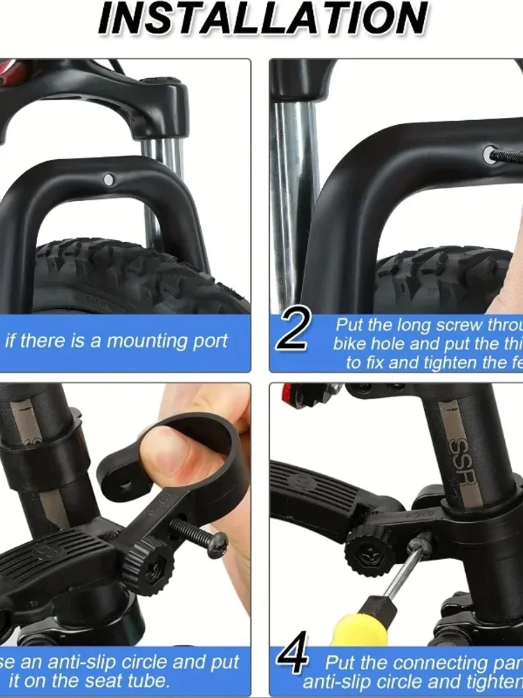 AliExpress GEETHA 2pcs Bike Mudguard Set Bicycle Fenders Splash Fender Guard Set Road Mountain MTB Front Rear Mudguard Cycling Riding Accessories