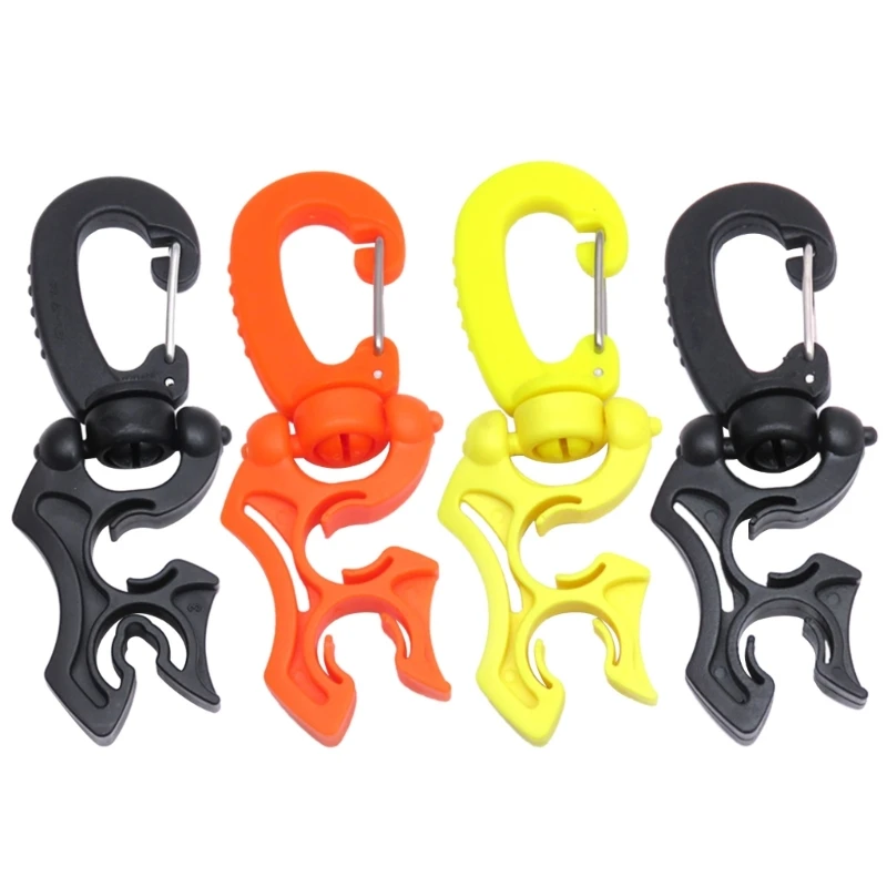 Scubas Diving Double Hose Holder Clip, Diving Double BCD Hose Holder Clip Regulator Retainer Buckle Hook for Snorkeling Holder