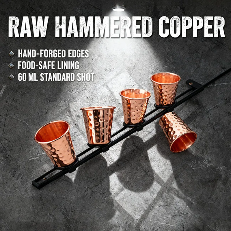 New 100% Copper Cups Pure Solid  Moscow Mule PURE Copper Mugs-Shaped 2oz Cocktail Cups Beer Cup Milk Mug Drinkware