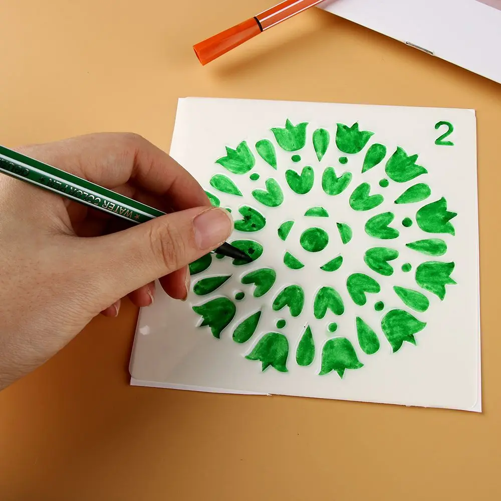 Hollow Round Mandala Auxiliary Layering Stencils For Walls Painting Scrapbooking Stamp Album Decor Embossing Paper Card Template