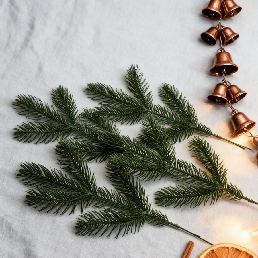 

40/100Pcs Artificial Plants Christmas Tree Home Room Cupboard Decor Wedding Outdoor Yard Artistic Wall Decorative Flowers Wreath