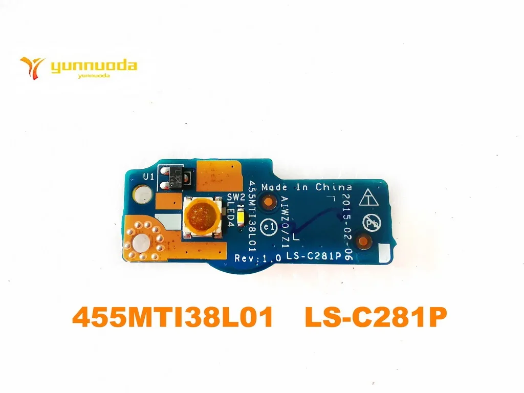 Original  For Lenovo ideapad 500-15acz z51-70 power button board  455MTI38L01   LS-C281P  tested good free shipping