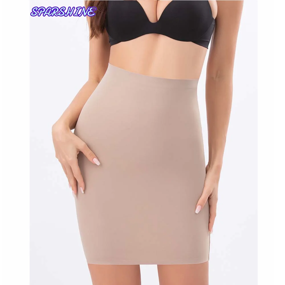 Half Slips for Under Dresses Womens High Waist Tummy Control Skirt Slimming Butt Lift Body Shaper Skirts Seamless Shapewear