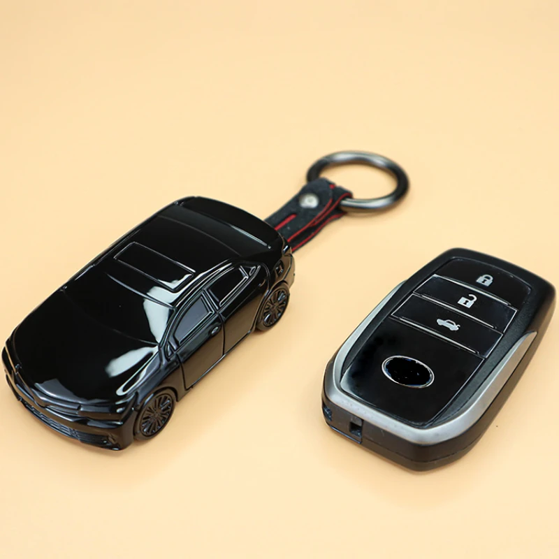 Car Shape Car Key Fob Case Cover Suit For TOYOTA Key Fob Cover COROLLA RAV4 CAMRY PRADO HIGHLANDER LAND CRUISER ALPHARD CROWN