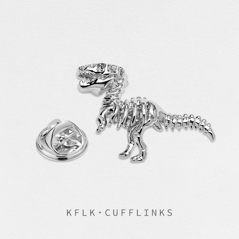 KFLK Fashion Dinosaur Fossil Brooch Pins Exquisite Brand Brooches For Women Mens Costumes Badge Brooch Jewelry Wholesale