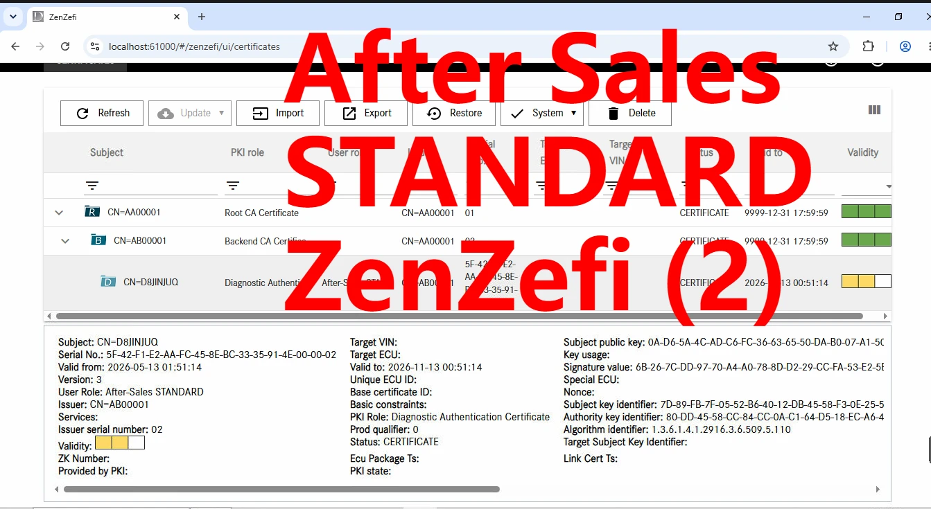 Xentry CERTIFICATE License W223 W206 W213 W216 W176 Install Certificate for MB Sd Connect 4/c5/c6 After Sales STANDARD  ZenZefi