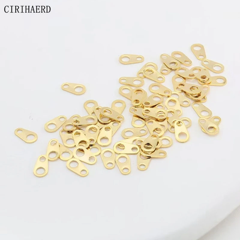 

14K Gold Plated Tail Chain Hanging Piece Small Pendant Charms Extender Chain Tag Connectors Component Jewelry Making Accessories