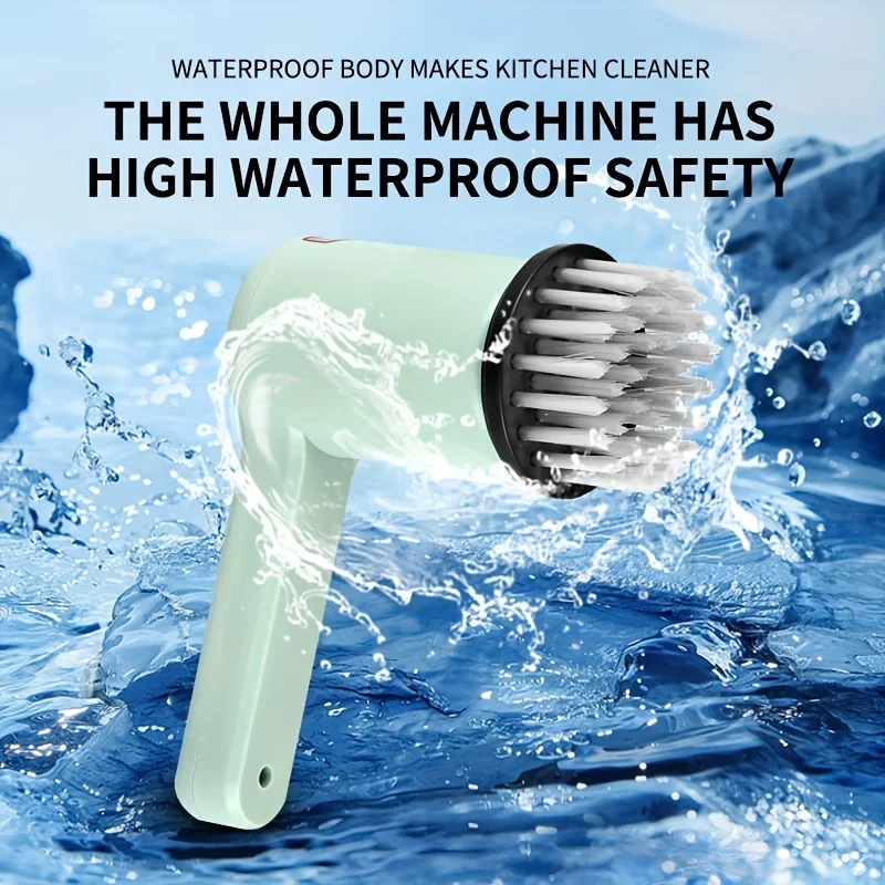 Épurateur rotatif, brosse de nettoyage épurateur électrique sans fil avec têtes de brosse remplaçables épurateur de douche électrique à main pour baignoire,