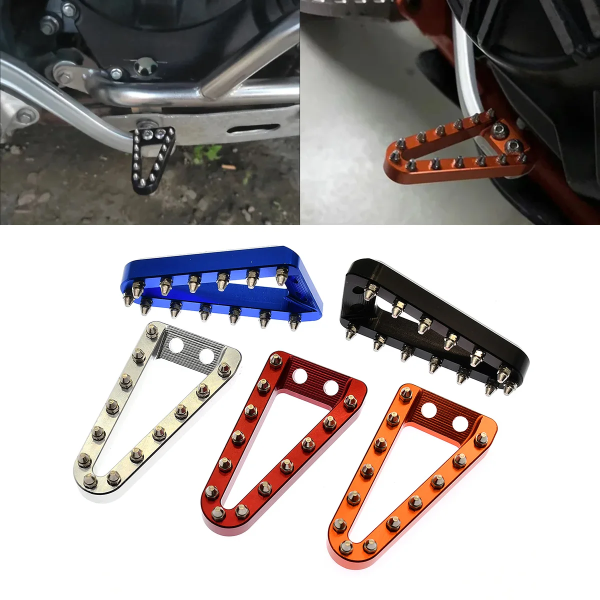

For Husqvarna FX TX FC TC FE TE For KTM EXC SX SXF XC Motorcycles CNC Extra Long Enlarged Rear Brake Pedal Lever Step Plate Tip