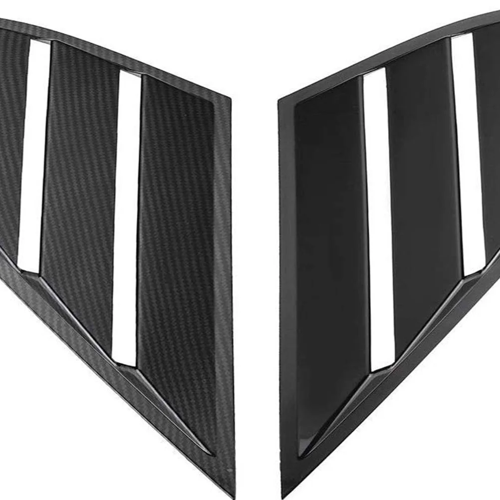 

ABS Car Rear Window Louvers Side Vent Panel Trim Stylish Black Accessories Easy Install Prevent Scratches Enhance Appearance