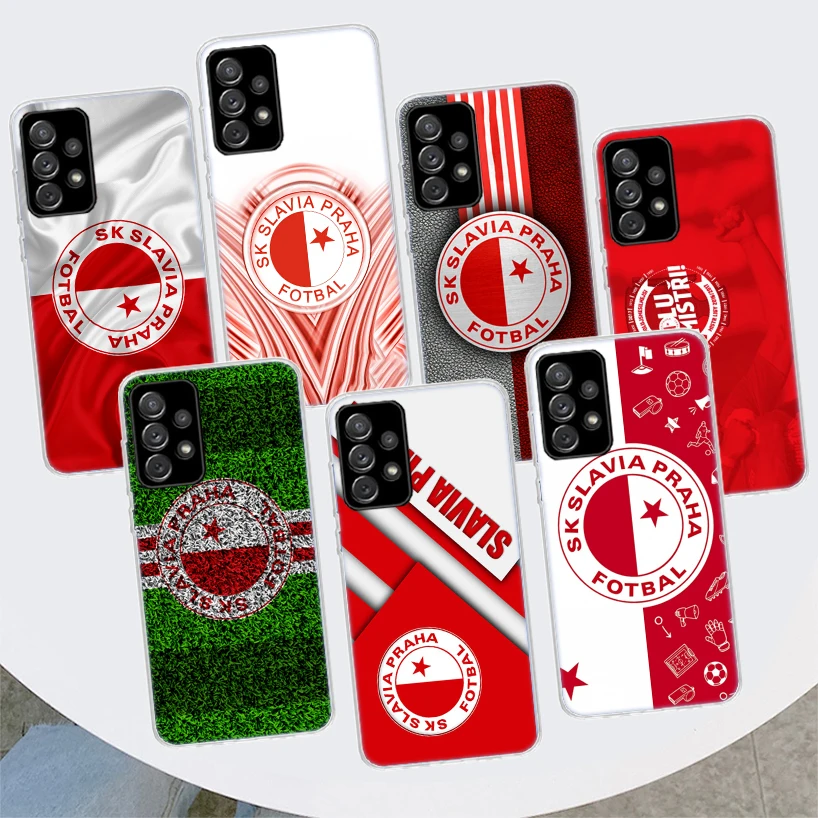 Sk Slavia Praha Czech Republic Phone Case For Samsung Galaxy A55 A54 A53 A52 A15 A14 A13 A12 A35 A34 A33 A32 A25 A24 A23 A22 A04