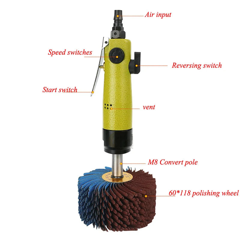 

2026 Pneumatic Grinding Machine Abrasive Cloth Wheel Primer Brush Woodworking Groove Line Polishing Wheel BM-BL3