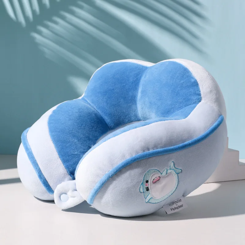 

2024 New Cartoon Travel Portable Pillow Office Nap Pillow for Train Airplane Car Sleep Cervical Neck Pillow Comfortable