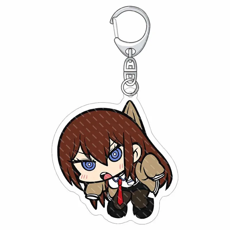 Makise Kurisu Okabe Rintarou Hashida Itaru Anime-related Acrylic Keychain Handsome Pendant Pendant Keychain  Lanyard For Keys