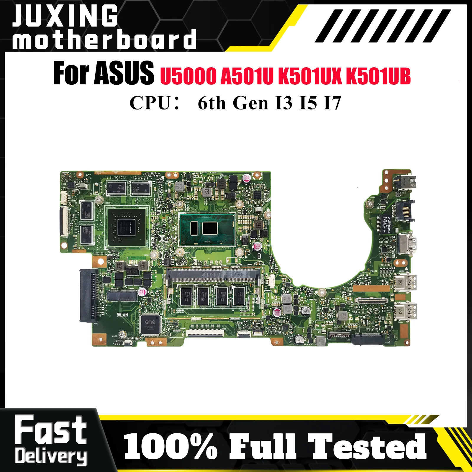

K501UX Материнская плата для ноутбука ASUS VivoBook U5000 K501UX K501UW K501UQ A501U K501UB K501UXM K501U K501UWK Материнская плата I3 I5 I7 CPU