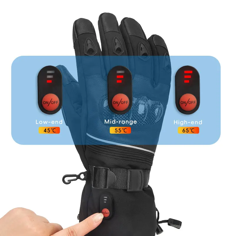 Multi Fnction Heating Adjust Warm Gloves Thermal Windproof Waterproof Anti-Slip Cycling Skiing Cross Country Touch Screen Glove