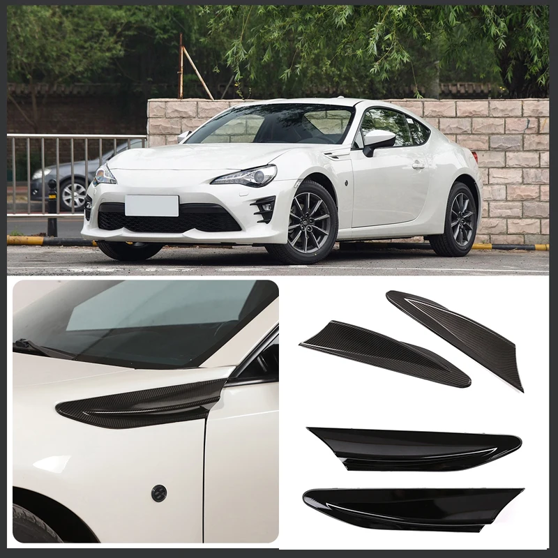 For Subaru BRZ Toyota 86 GT86 2012-2020 Car Side Air Outlet Fender Fin Vent Trim Cover Carbon Fiber Body Kit Sticker Accessories