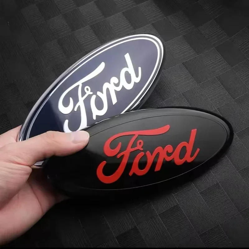 Car Front Hood Emblem With Pins Trunk Badge For Ford ST Line Focus Mustang Fiesta Puma Ranger Kuga MK7 MAX F150 Mondeo Escape