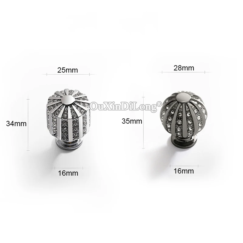 

Luxury 4PCS Zinc Alloy Inlaid Crystal Furniture Handle Drawer Knobs Cupboard Wardrobe Kitchen Closet Dresser Cabinet Pulls Knobs