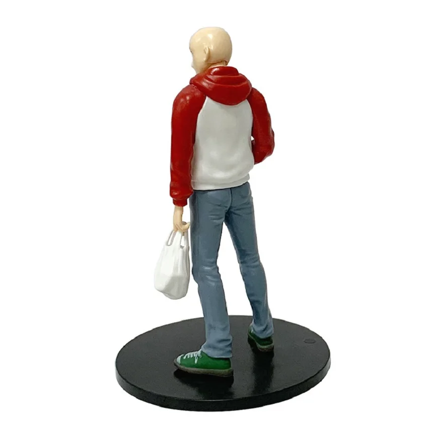 10cm um soco homem anime figura roupas casuais saitama e genos ação colecionável pvc modelo ornamento brinquedos presente