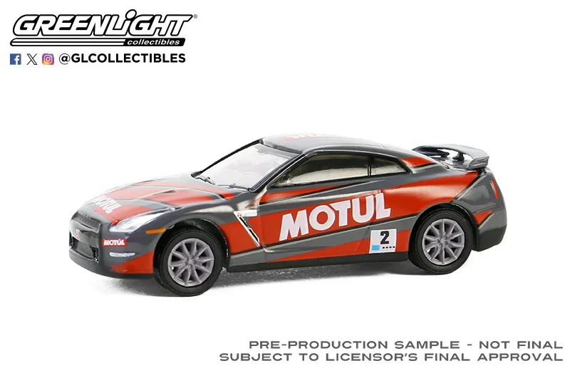 

GreenLight 1:64 2015 Nissan GT-R (R35) - MOTUL simulation micro car model collection decoration car toy gift