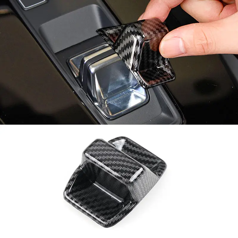 

For Audi A3 8Y 2015-2018 2019 2020 2021 ABS Carbon Fiber Pattern Car Accessories Central Gear Shift Head Knob Cover Sticker Trim