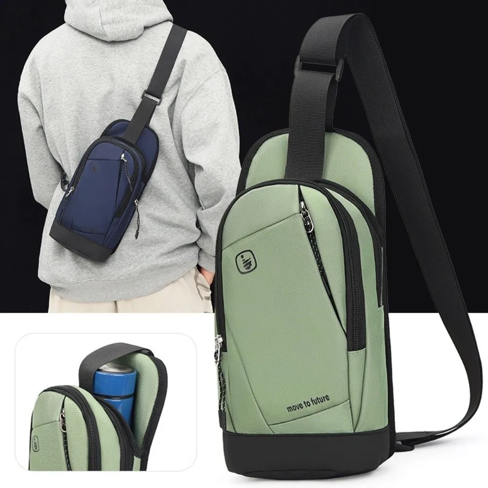 

Casual Men's Chest Bag Multifunctional Commuting Crossbody Shoulder Bag Waterproof Large Capacity Single Shoulder Bag