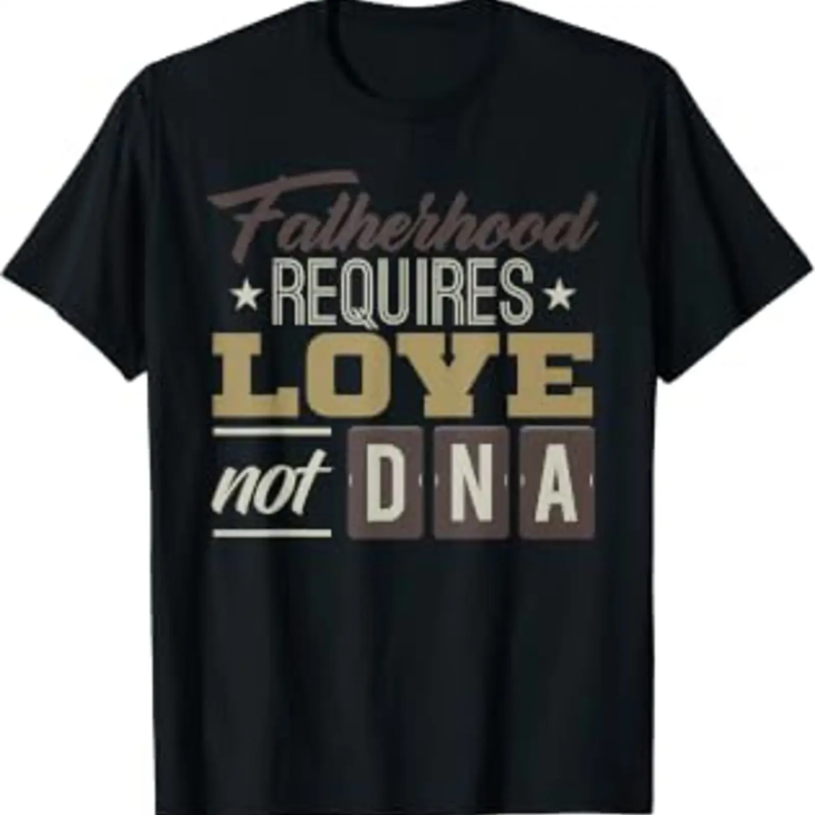 Father's Day for Stepdad Stepfather Love Not DNA T Shirt vintage Washed Breathable Slightly streetwear Comfortable Versatile